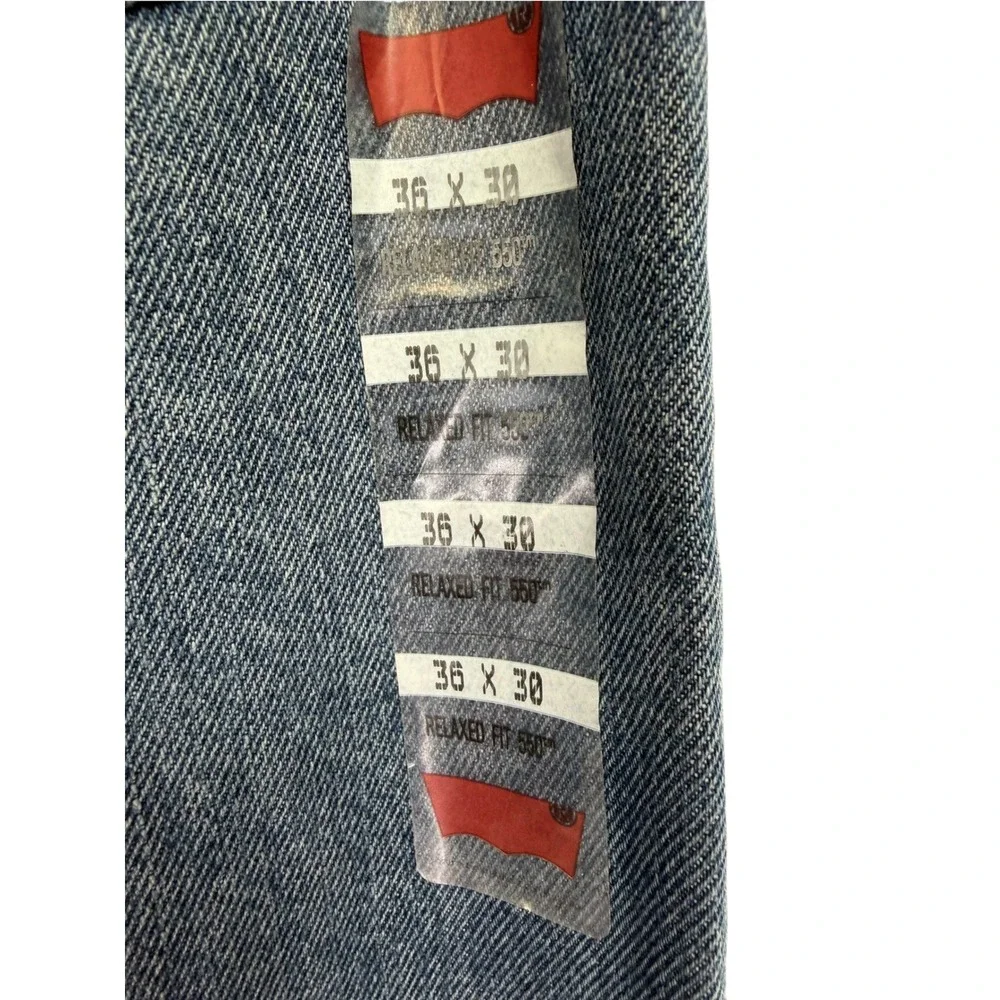 Levis 550 Relaxed Fit Tapered Leg Mens Blue Jeans 36x30 NWT Medium Wash (HH16)